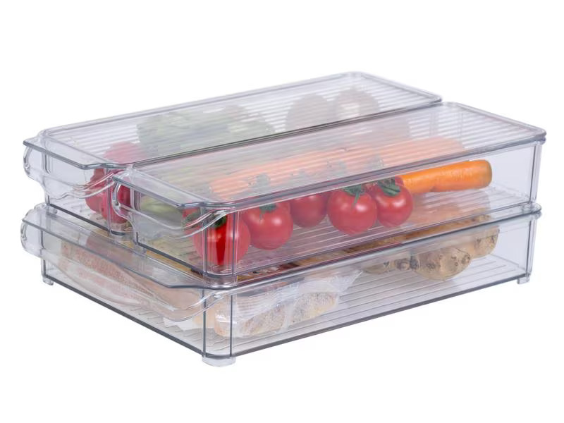 FTM Kühlschrankorganizer 3-teilig, Transparent
