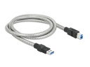 Delock USB 3.1-Kabel A – B, Metalmantel 1 m