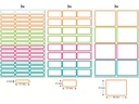 Z-Design Namensetiketten 9 Blatt, Mehrfarbig