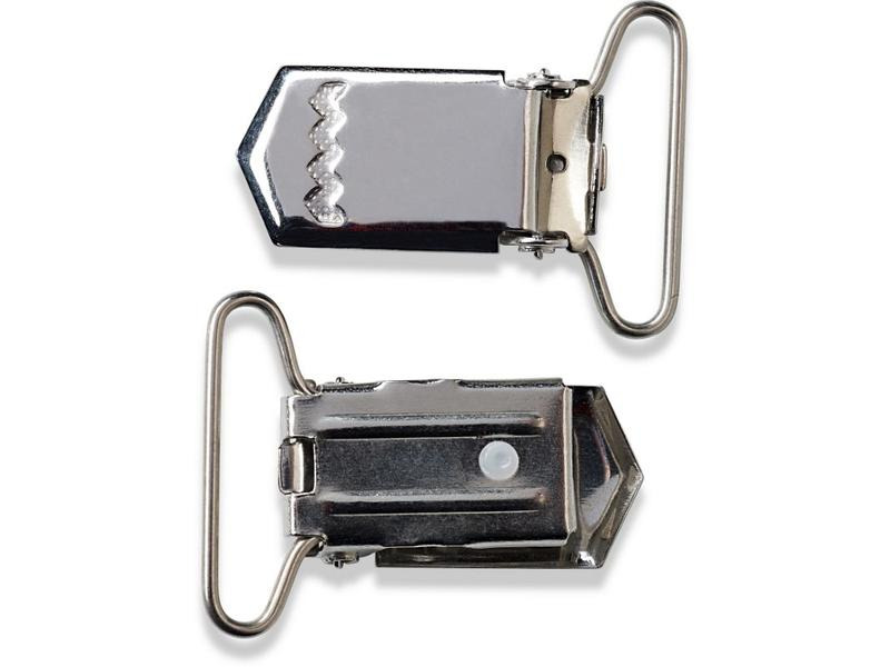 Prym Clips für Hosenträger 25 mm, Silber