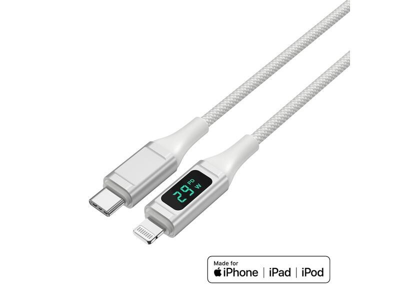 4smarts USB 2.0-Kabel DigitCord bis 30W USB C - Lightning 1.5 m