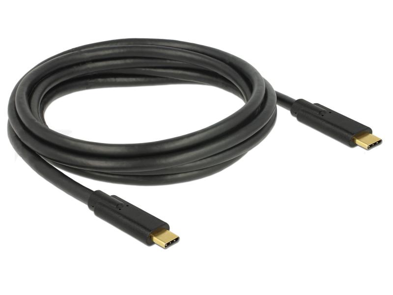 Delock USB 3.1-Kabel Gen1, 5Gbps C - C 2m, bis 5Ampere, 100Watt