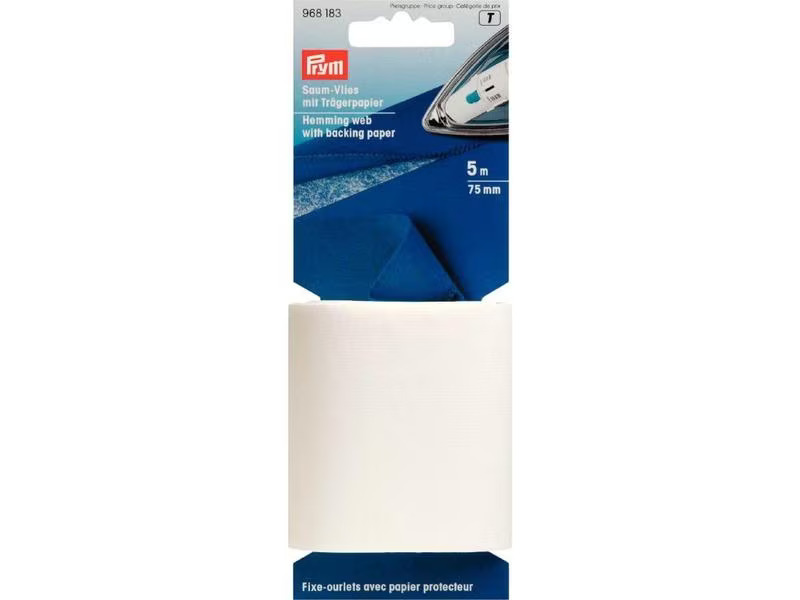 Prym Saumvlies Trägerpapier Weiss, 75 mm
