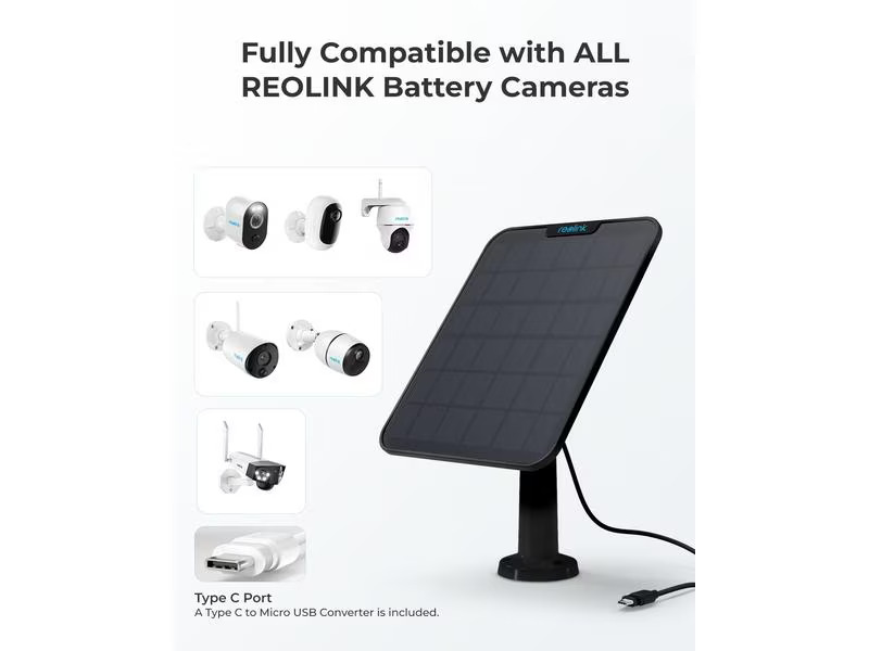 Reolink Solarpanel 2 mit USB-C Anschluss