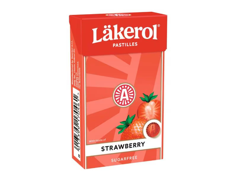Läkerol Bonbons Strawberry Sugarfree 27 g