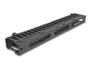 Delock Kabelführungspanel mit 3 Öffnungen 1 HE 19 Rack, Schwarz