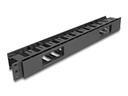 Delock Kabelführungspanel mit 2 Öffnungen 1HE 19 Rack, Schwarz