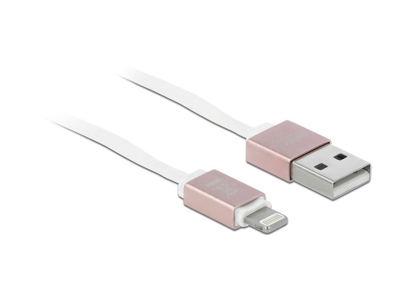 Delock USB-2.0-Kabel USB-A - Lightning mit Autorollfunktion