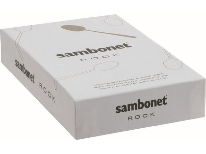 Sambonet Espressolöffel Rock 6 Stück, Champagner