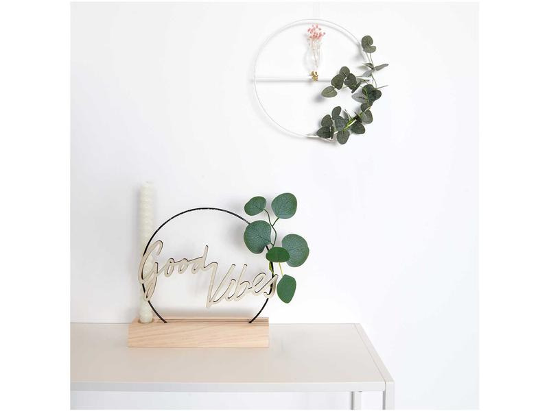 Rico Design Metallring mit Querstrebe Schwarz, 25 cm
