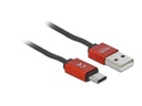 Delock USB-2.0-Kabel USB-A - USB-C Autorollfunktion, schwarz / rot