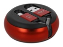 Delock USB-2.0-Kabel USB-A - USB-C Autorollfunktion, schwarz / rot