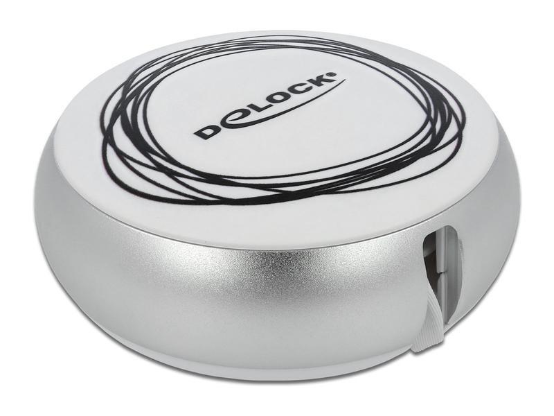 Delock USB-2.0-Kabel USB-A - USB-C/MicroB Autorollfunktion, silber