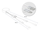 Delock USB-2.0-Kabel USB-A - USB-C/MicroB Autorollfunktion, silber