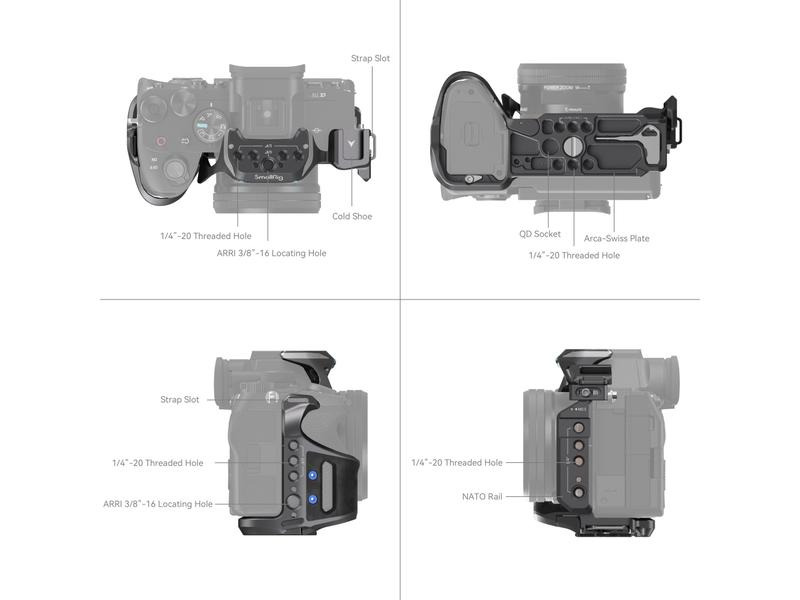 Smallrig Cage Rhinoceros Kit for Sony Alpha 7R V /  7 IV /  7S III