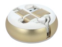Delock USB-2.0-Kabel USB-A -Lightning/MicroB Autorollfunktion, gold