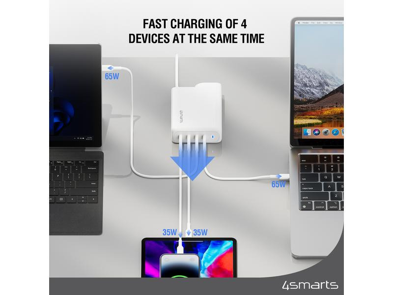 4smarts USB-Wandladegerät Flex Pro Weiss