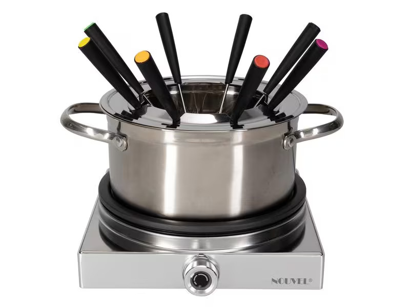 Nouvel Fleischfondue-Set Silver 10 Teile, Silber