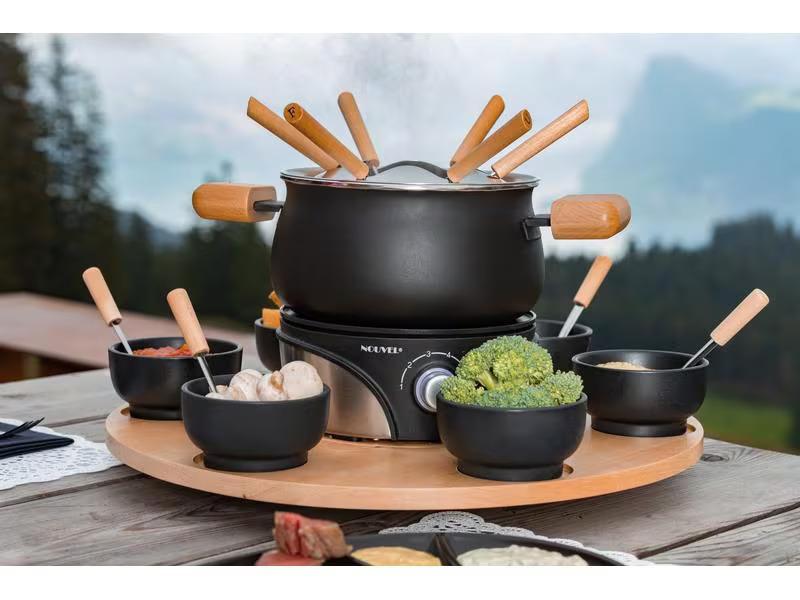 Nouvel Fleischfondue-Set Mia 21 Teile, Schwarz