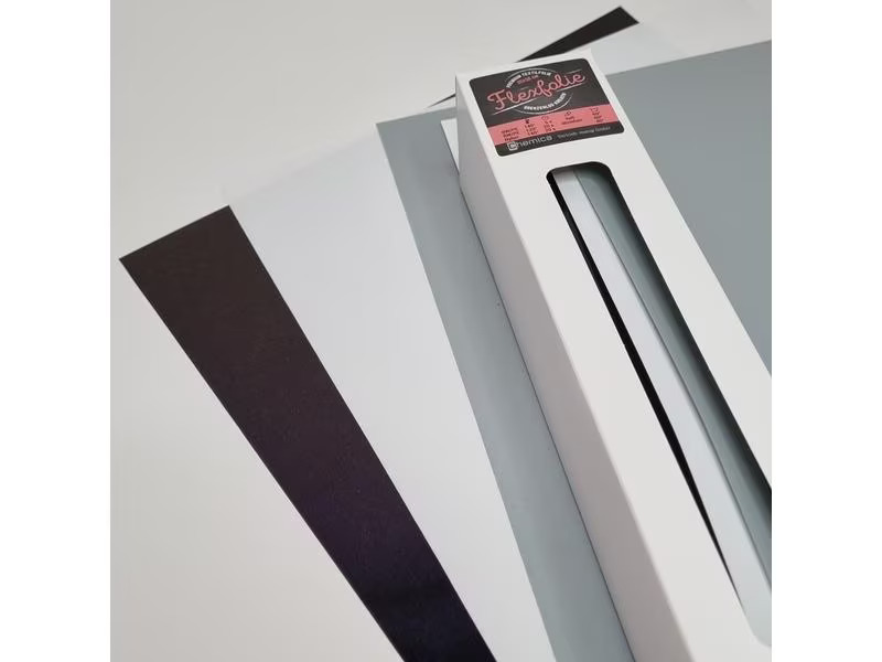 Chemica Aufbügelfolie Flex 30 x 50 cm, 3er Set, Schwarz/Weiss