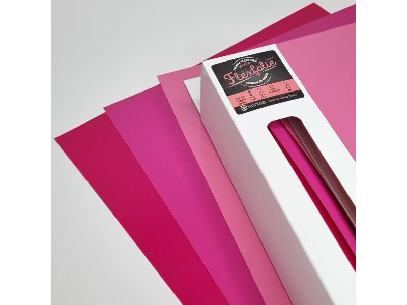 Chemica Aufbügelfolie Flex 30 x 50 cm, 3er Set, Rosa