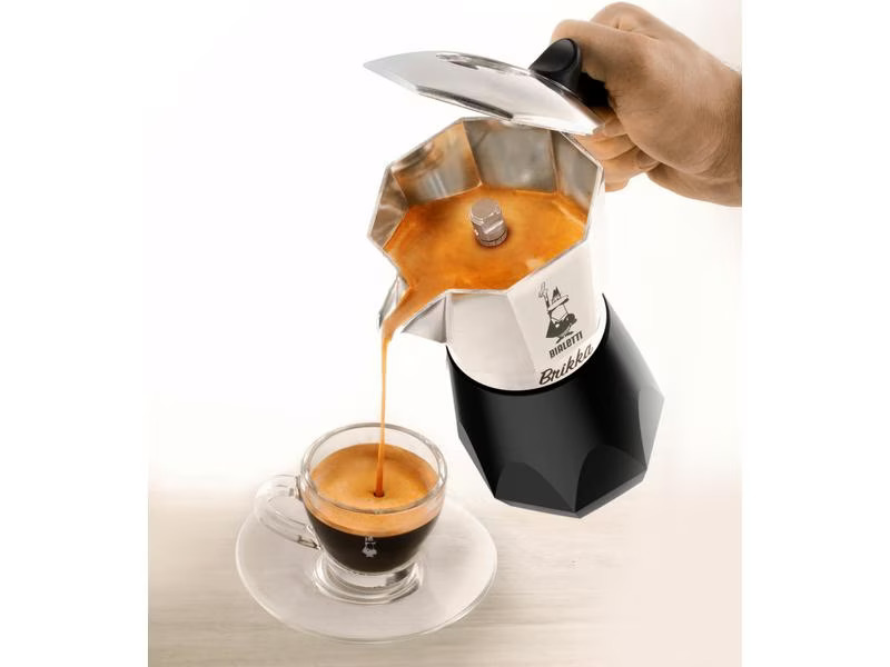 Bialetti Espressokocher New Brikka 2 Tassen, Silber