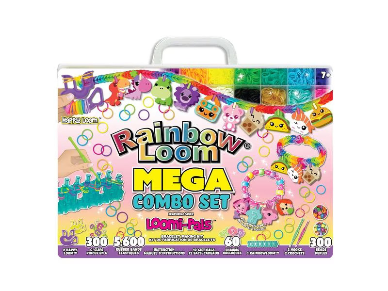 BANDAI Bastelset Rainbow Loom Mega Combo Set – Loomi-Pals