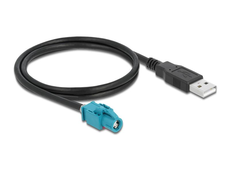 Delock USB-Kabel HSD Z - USB-A, (f-m) 1 m