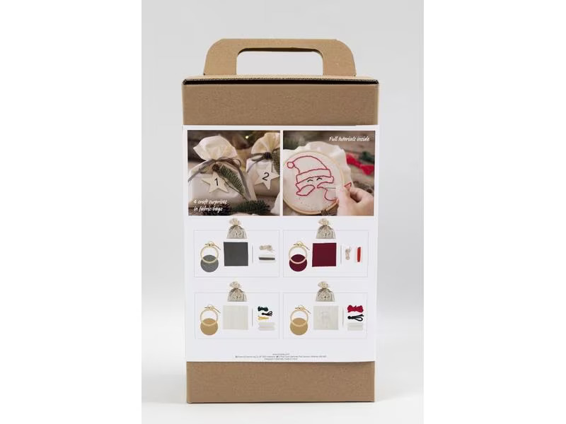 Creativ Company Adventskalender Bastelset Sticken, 4 Stück