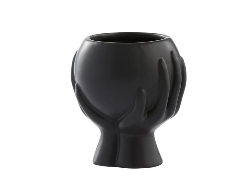 Lene Bjerre Blumentopf Haniya 13.5 cm, Schwarz