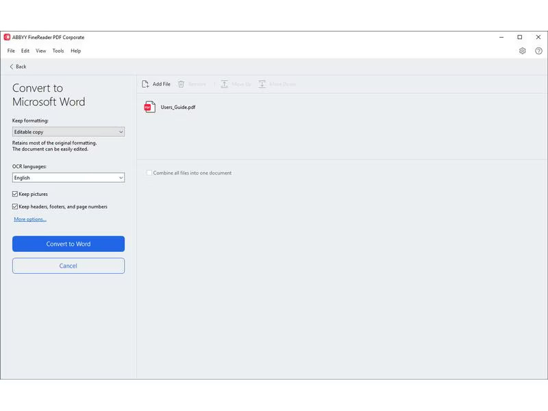 ABBYY FineReader PDF Corporate Subs., RemoteUser, 26-50 User, 1y