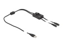 Delock USB-Kabel USB-AStecker zu 2x DC 5.5 x 2.1 mm 1 m