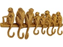 Kare Garderobenleiste Monkey 8 Haken, Gold