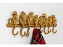 Kare Garderobenleiste Monkey 8 Haken, Gold