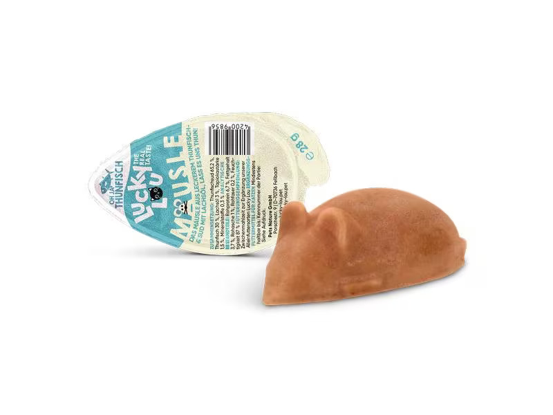 Lucky Lou Katzen-Nahrungsergänzung Mäusle Thunfisch, 26 x 28 g
