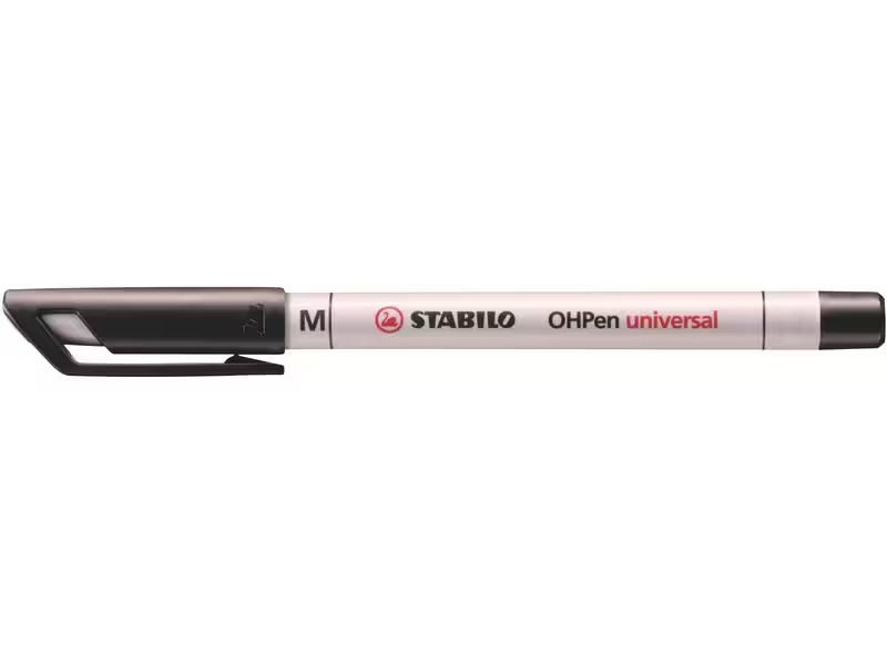STABILO Folienstift OHPen Universal NonPermanent M Schwarz, 10 Stück