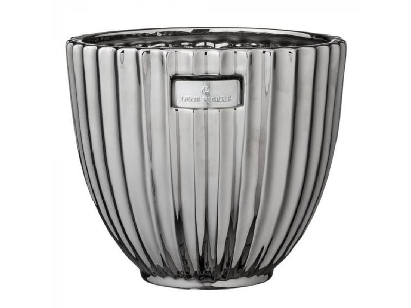 Lene Bjerre Blumentopf Rosalie 18 x 16 cm, Silber