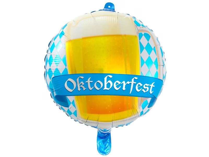 Folat Folienballon Masskrug 43 cm, Mehrfarbig