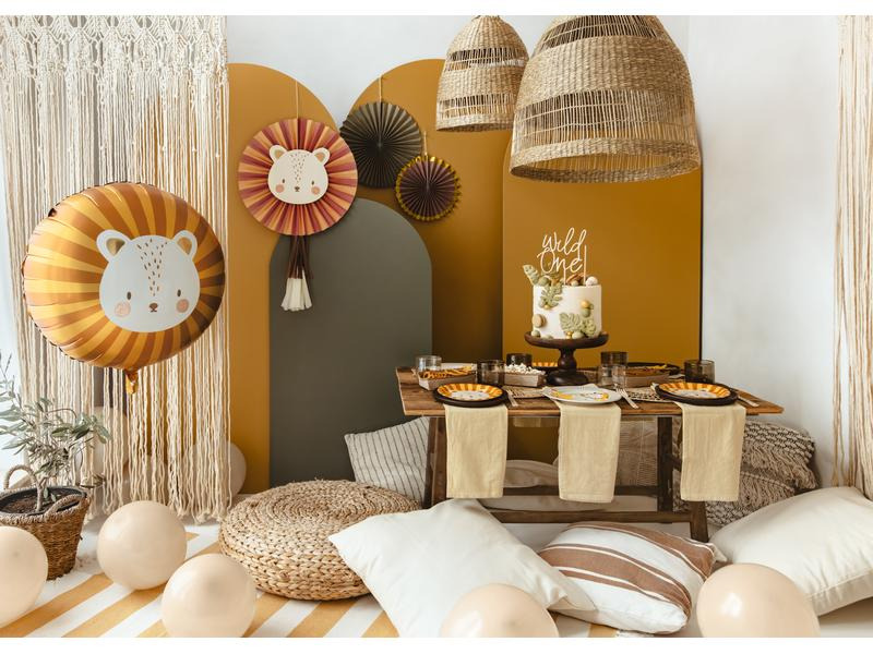 Partydeco Rosetten Löwe 3 Stück