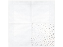 Partydeco Papierservietten Dots 33 cm x 33 cm, 20 Stück, Weiss