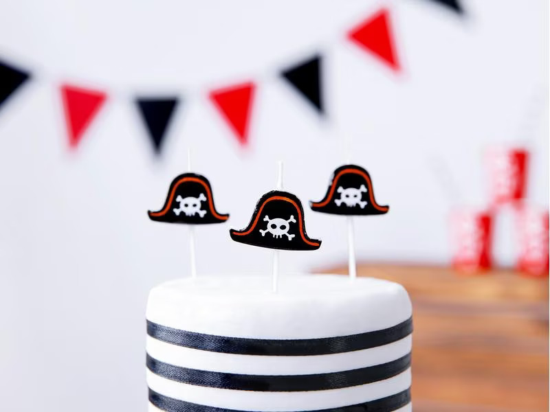 Partydeco Kerze Piraten 5 Stück