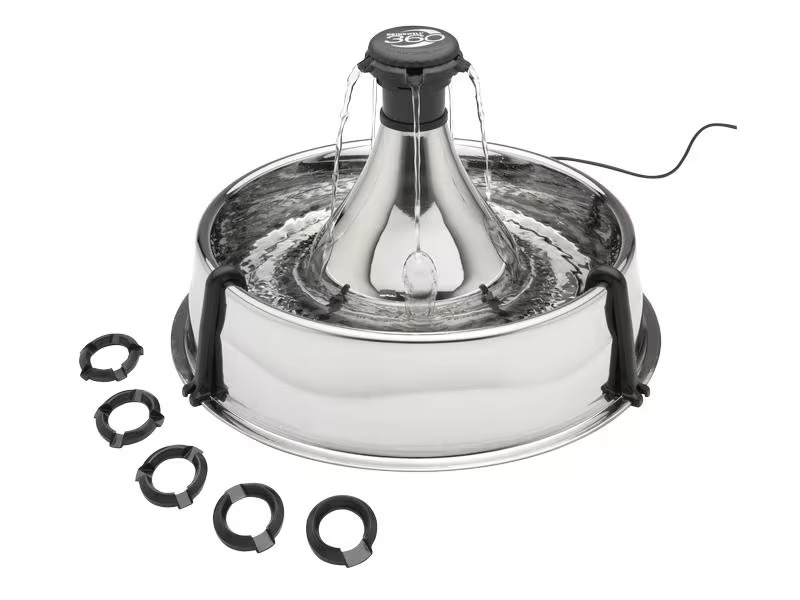 PetSafe Wasserautomat Drinkwell Edelstahl-Trinkbrunnen 360, 3.8 l