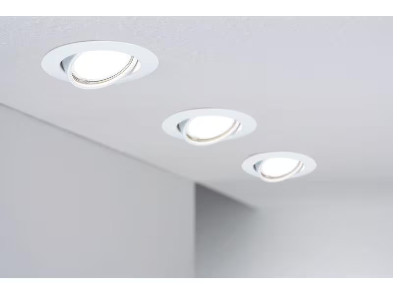 Paulmann Einbauspot LED Base Basisset, GU10, 10 x 10W, Weiss