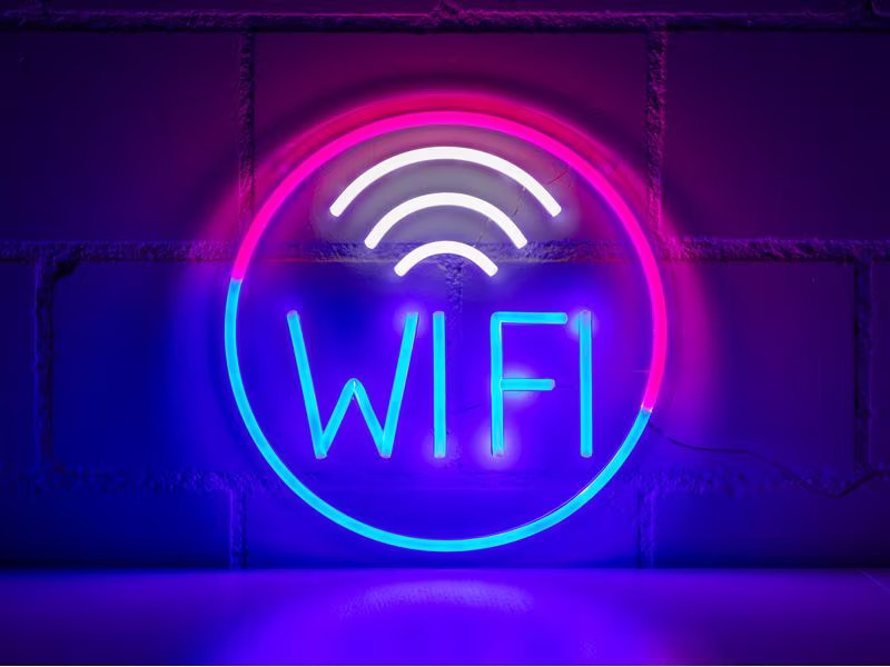 Vegas Lights LED Dekolicht Neonschild Wi-Fi Zone 30 x 30 cm