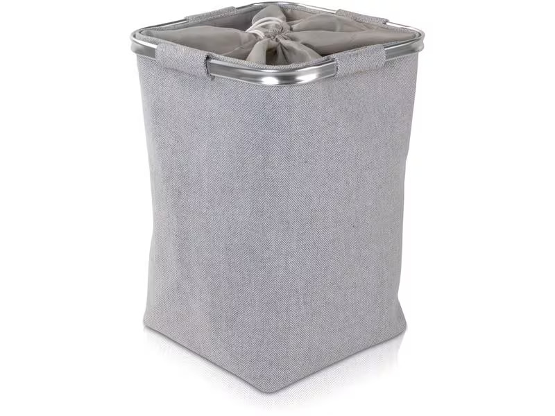 Möve Wäschekorb  Tweed 40 l, Hellgrau