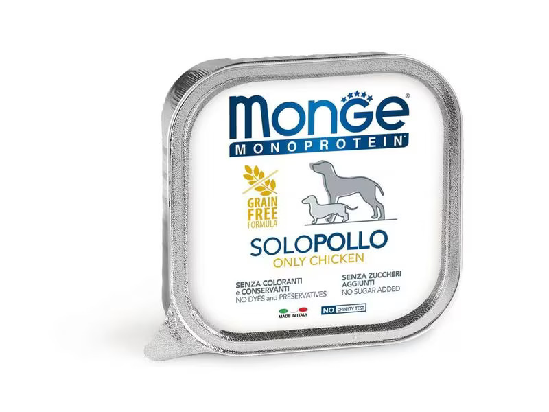 Monge Nassfutter Monoprotein Pâté Huhn, 24 x 150 g