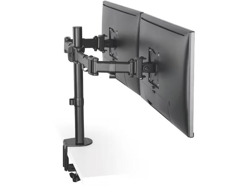 Ultradesk Tischhalterung Skeleton Double bis 16 kg – Schwarz matt