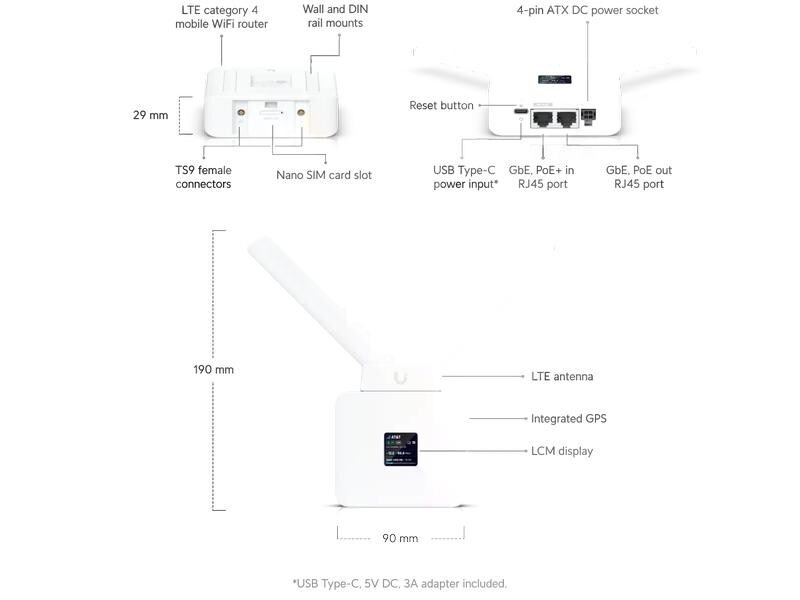 Ubiquiti LTE-Router UMR Schwarz