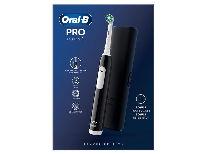 Oral-B Rotationszahnbürste Pro 1 Cross Action Black