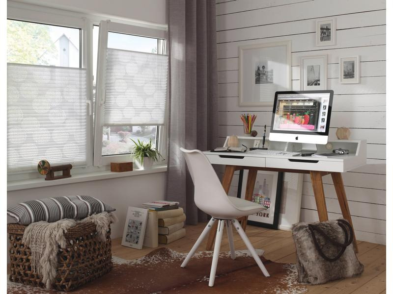 Gardinia Plissée Easyfix Maja 50 x 130 cm, Weiss